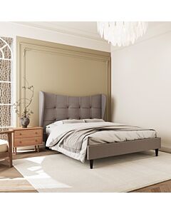 Verona 5' Bed - Brown Fabric