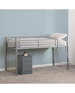 Kora Mid Sleeper Bed - Silver