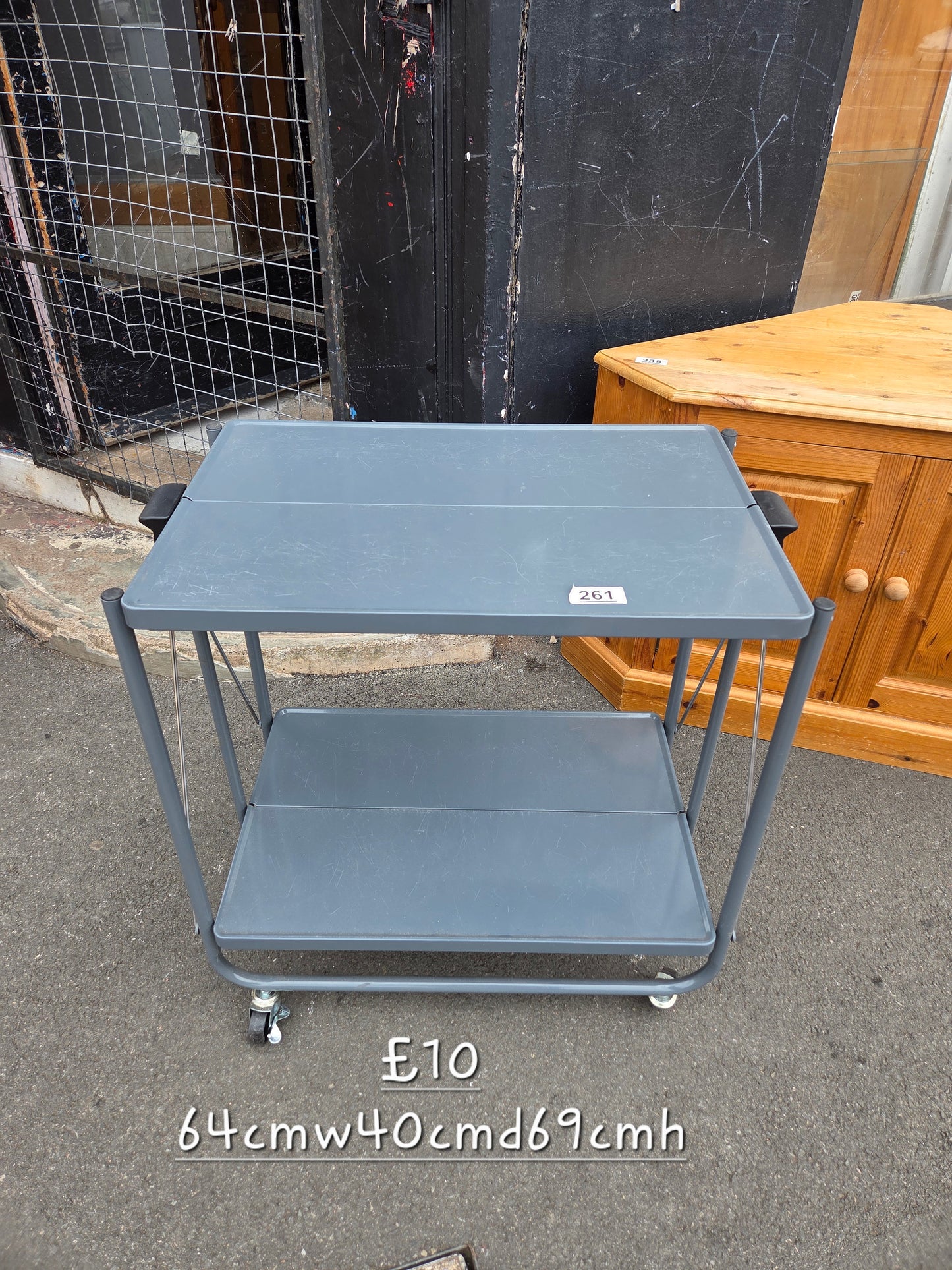 Folding metal trolley π Free delivery in Leicester π