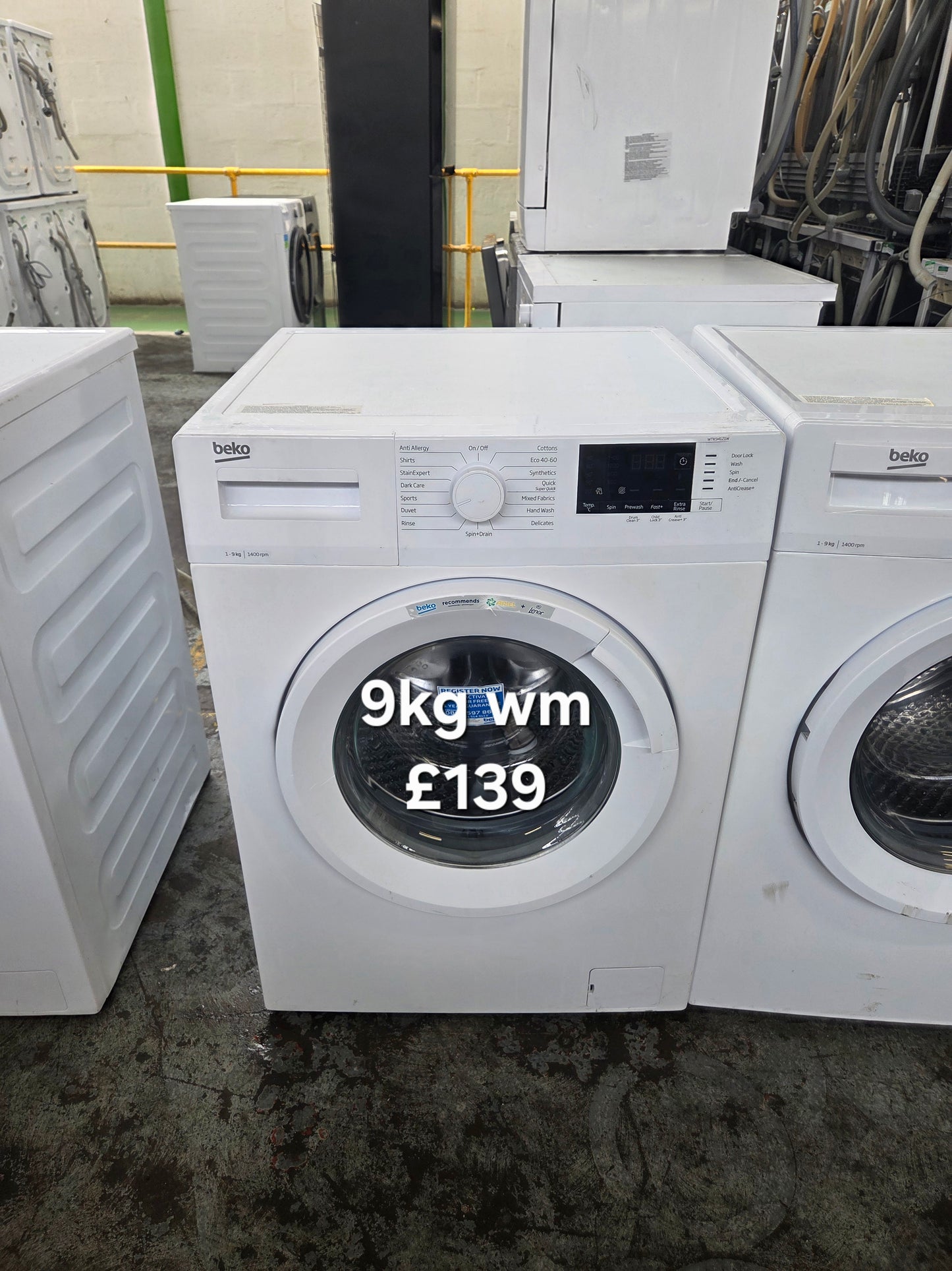 Beko 9kg washing machine Refurbished | 120 Day Warranty | Free Delivery