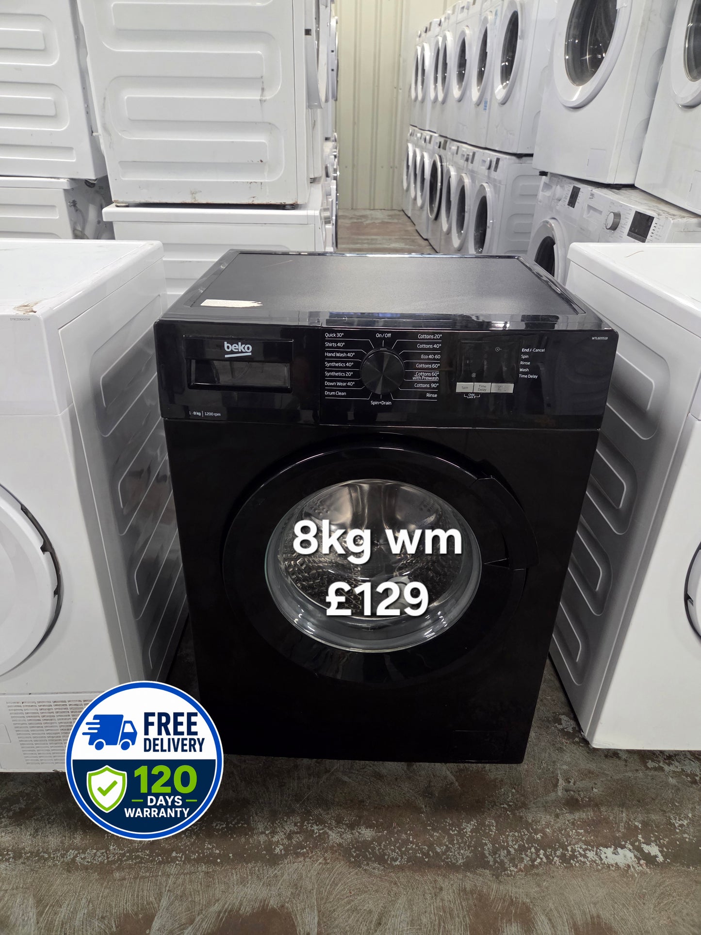 Beko 8kg washing machine Refurbished | 120 Day Warranty | Free Delivery