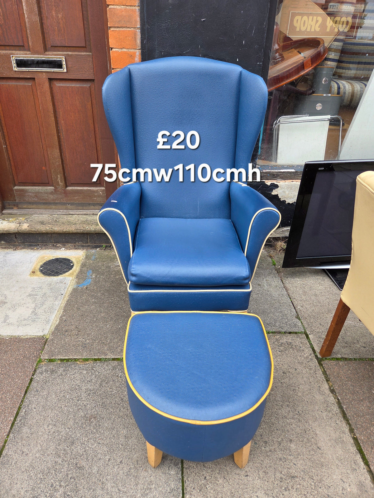 Chair and footstool Free Delivery in Leicester