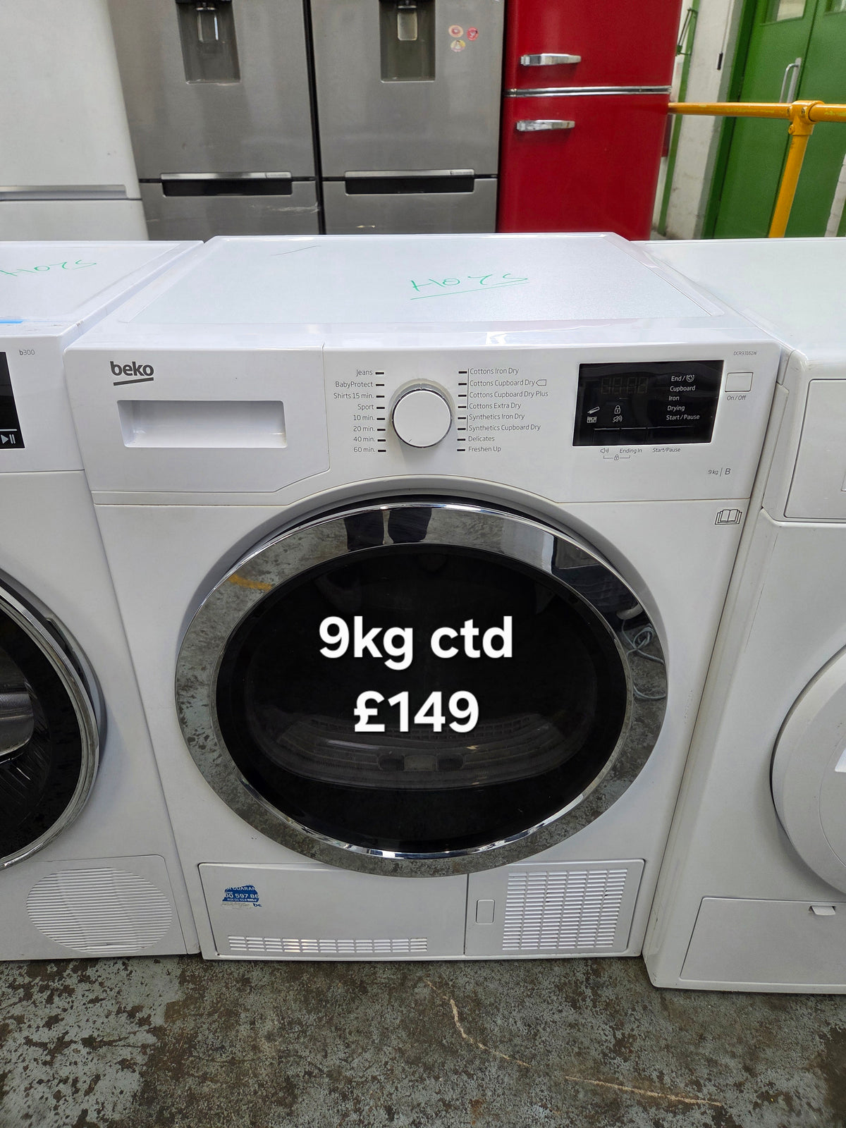 Beko DCR93161W 9kg condenser dryer Refurbished | 120 Day Warranty | Free Delivery