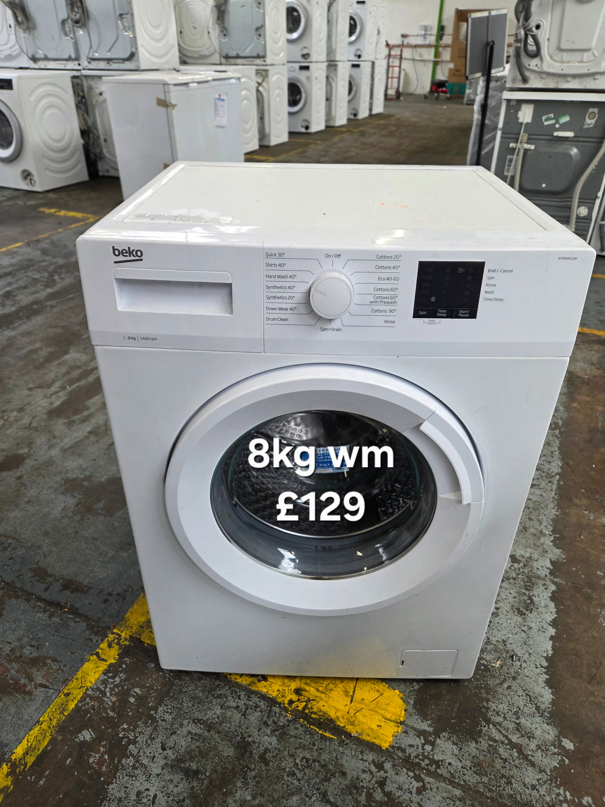 Beko WTK84O11W 8kg Washing Machine Refurbished | 120 Day Warranty | Free Delivery
