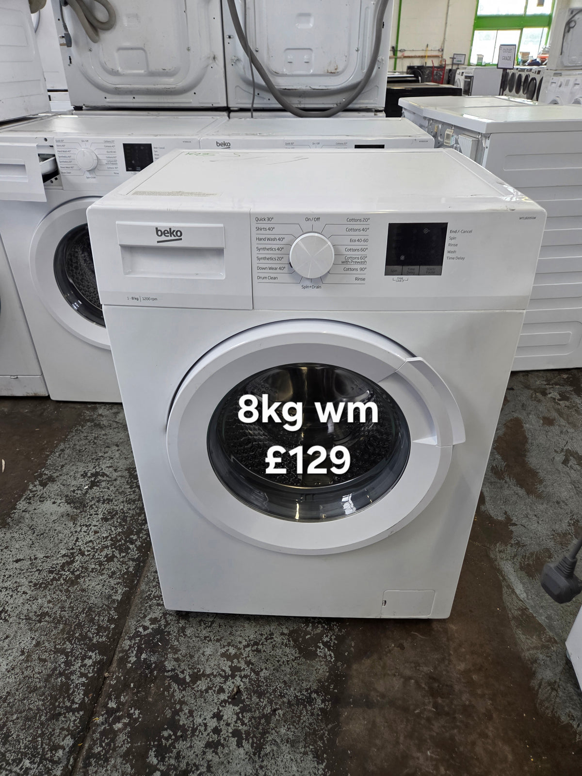 Beko WTL82051W 8kg washing machine Refurbished | 120 Day Warranty | Free Delivery