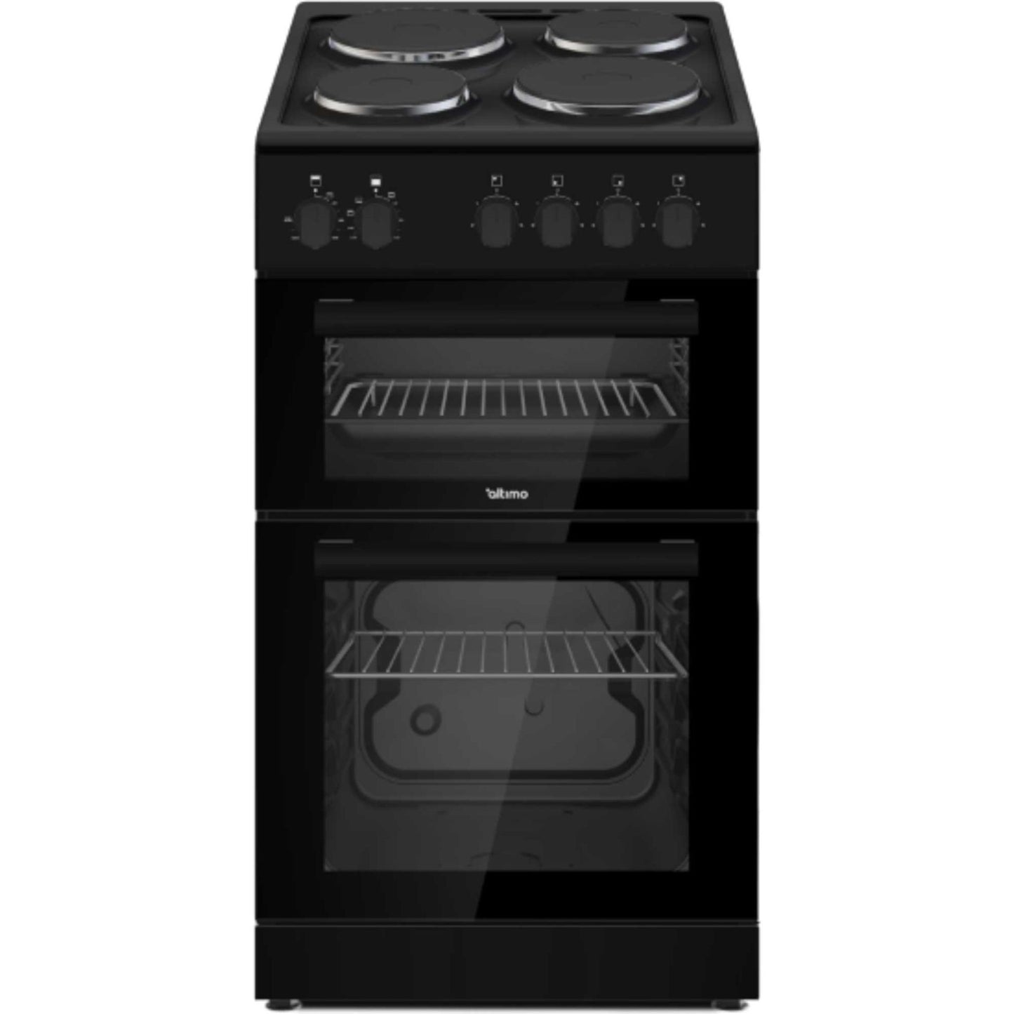 Altimo CETS502B 500mm Twin Cavity Freestanding Cooker - Black
