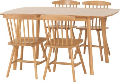 Emery Extending Dining Set (4 Chairs)
Natural Oak Effect