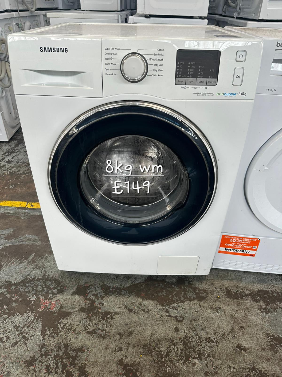 Samsung 8kg washing machine π Free Delivery π 120 Days Warranty π