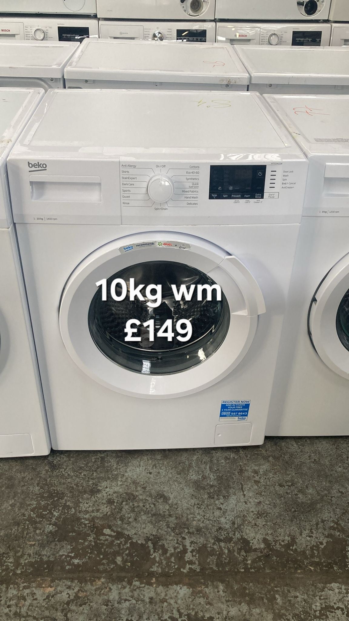 Beko 10kg washing machine π Free Delivery π 120 Days Warranty π