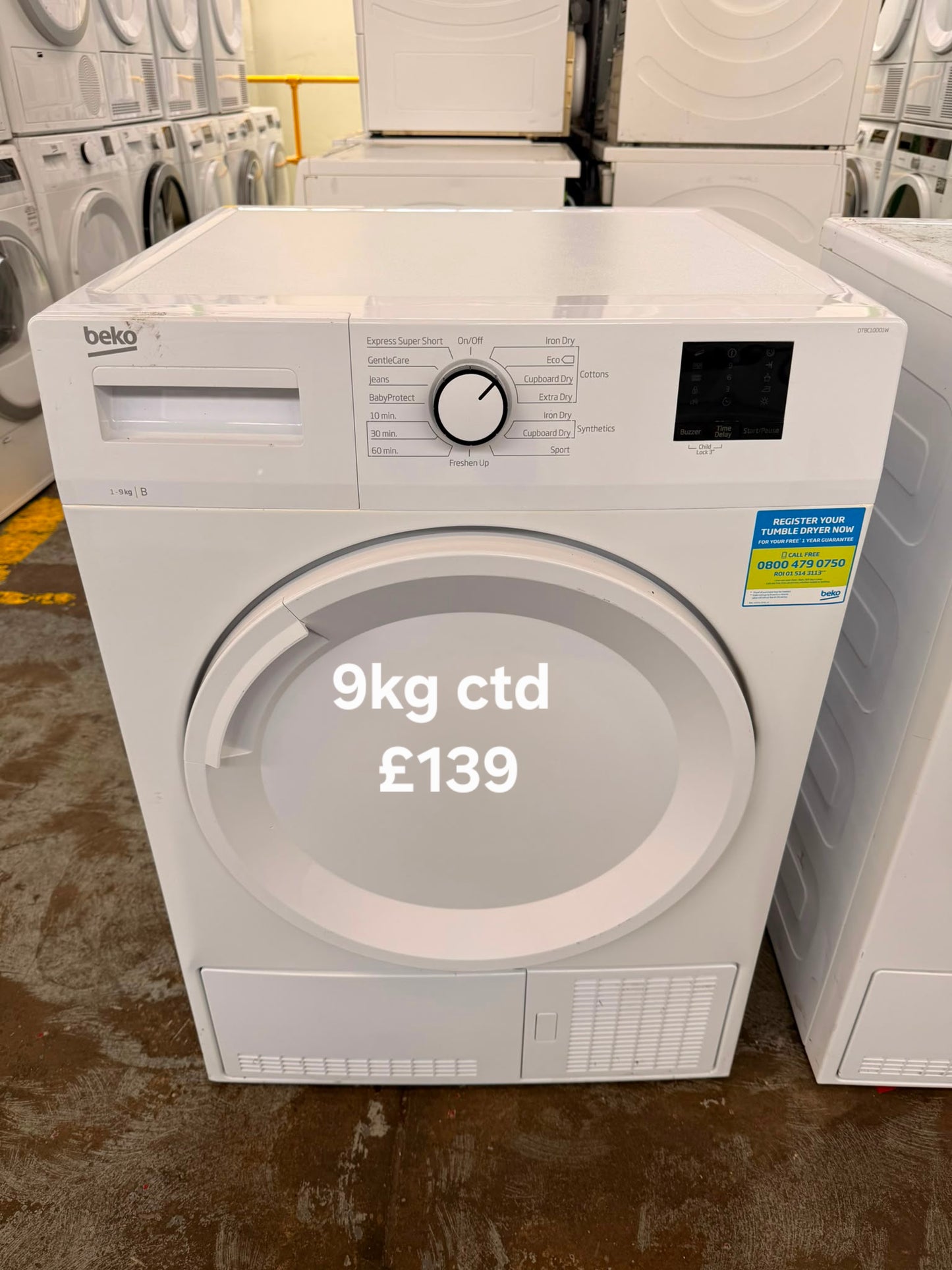 Beko 9kg condenser dryer 🌟 Free Delivery 🌟 120 Days Warranty 🌟