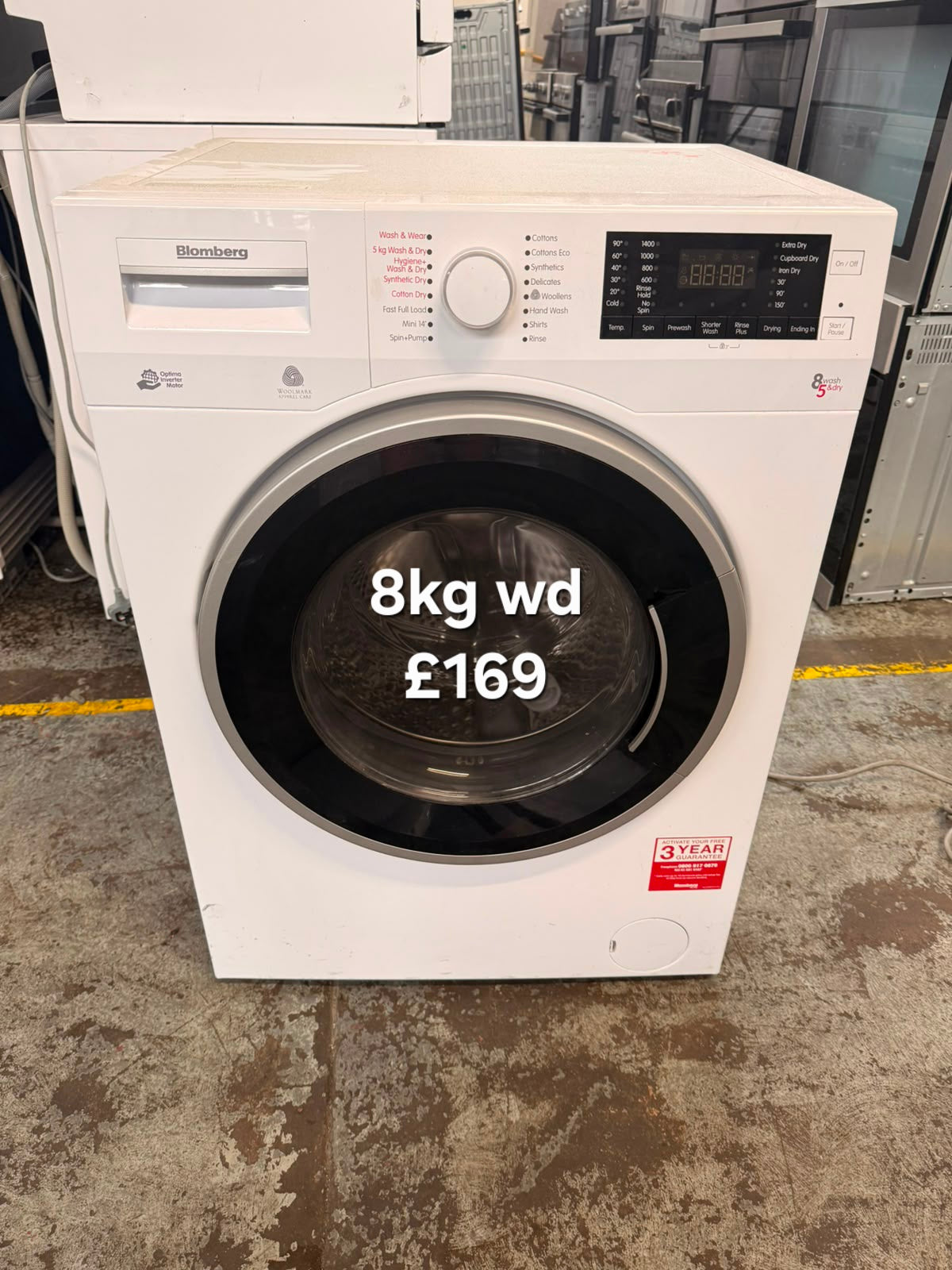 Blomberg 8kg washer dryer π Free Delivery π 120 Days Warranty π