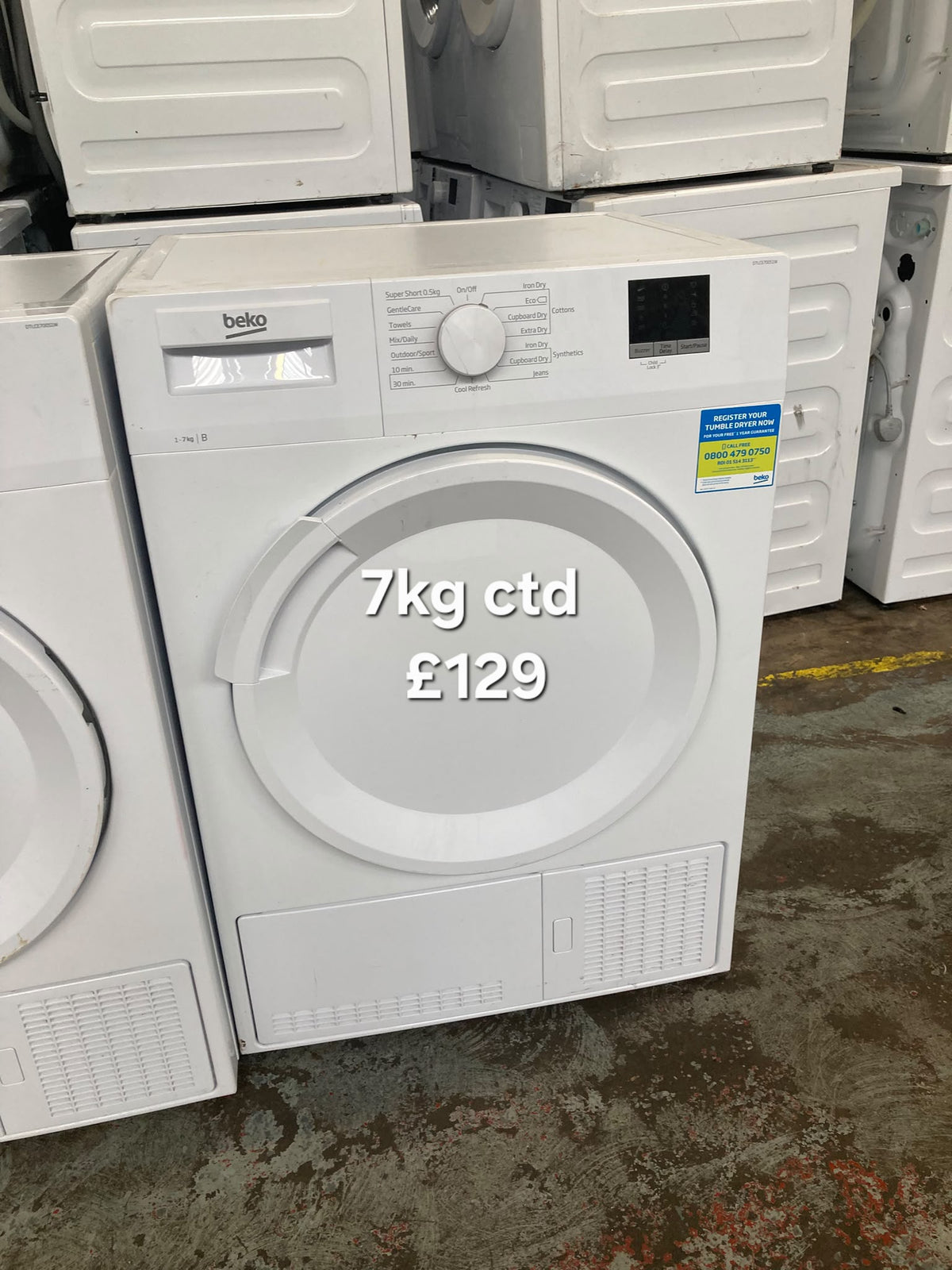 Beko 7kg condenser tumble dryer Refurbished | 120 Day Warranty | Free Delivery