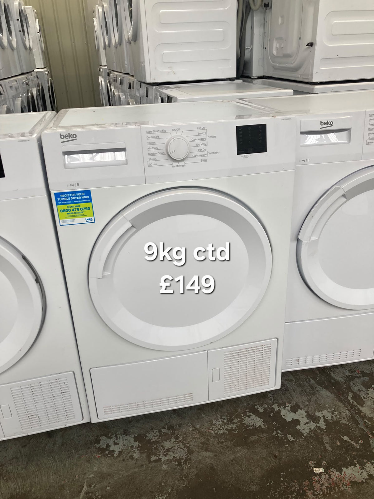 Beko 9kg condenser dryer Refurbished | 120 Day Warranty | Free Delivery