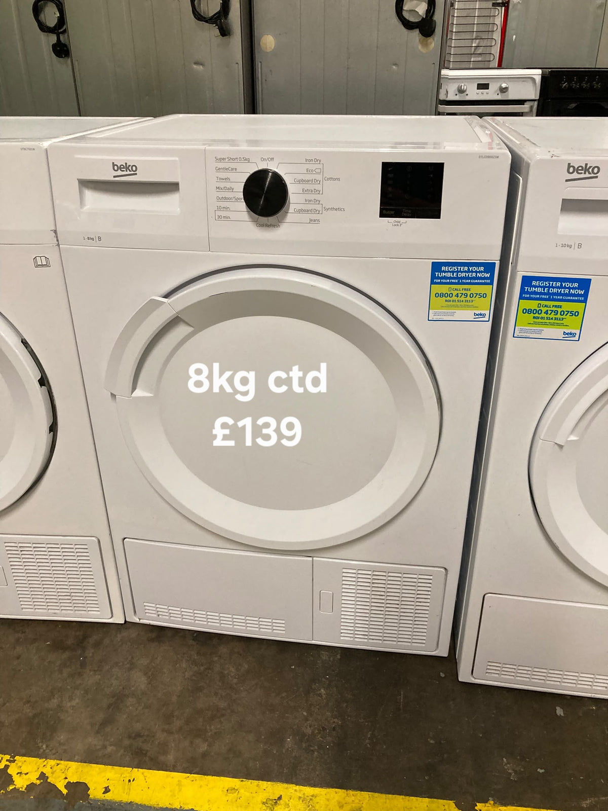 Beko 8kg condenser tumble dryer Refurbished | 120 Day Warranty | Free Delivery