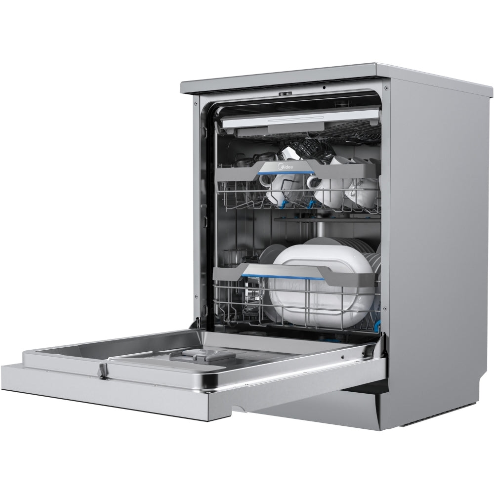 Midea MDWEF1433G(SS)-WG-UK
Dishwasher, 14 Place Settings, Stainless Steel, B Rated