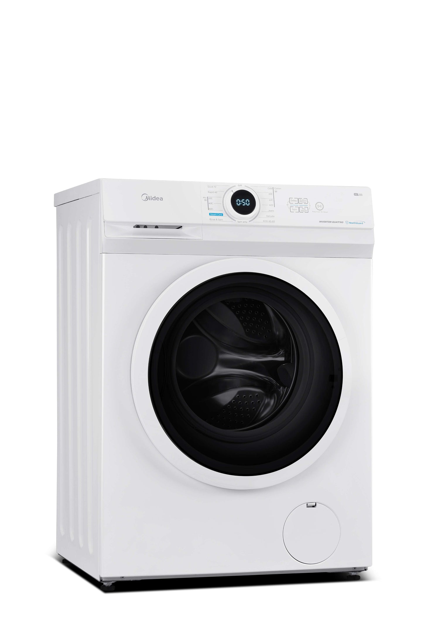 Midea MF10EW80BA 8KG Front Loading Washing Machine A Rated in White
