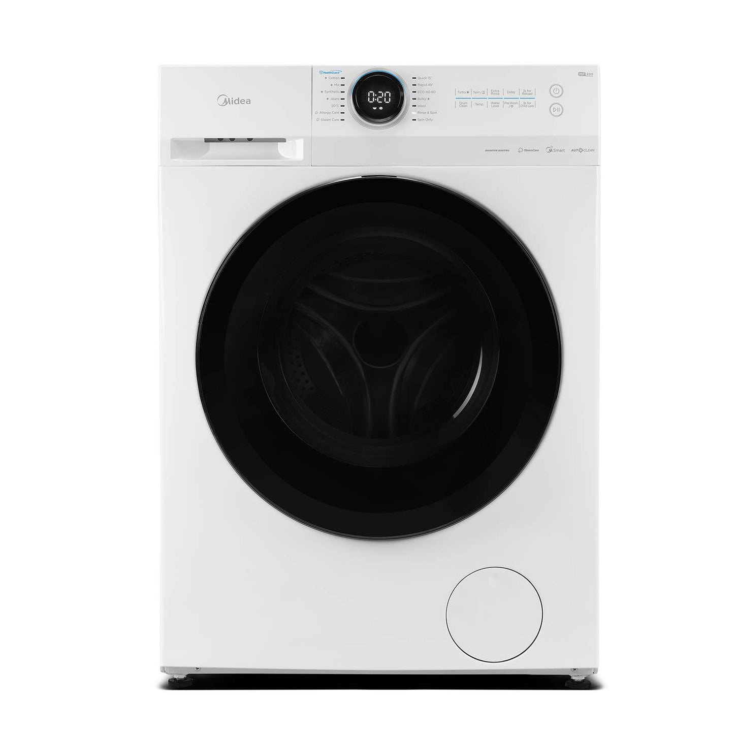 Midea MF20EW90WB 9KG Front Loading Washing Machine A Rated in White