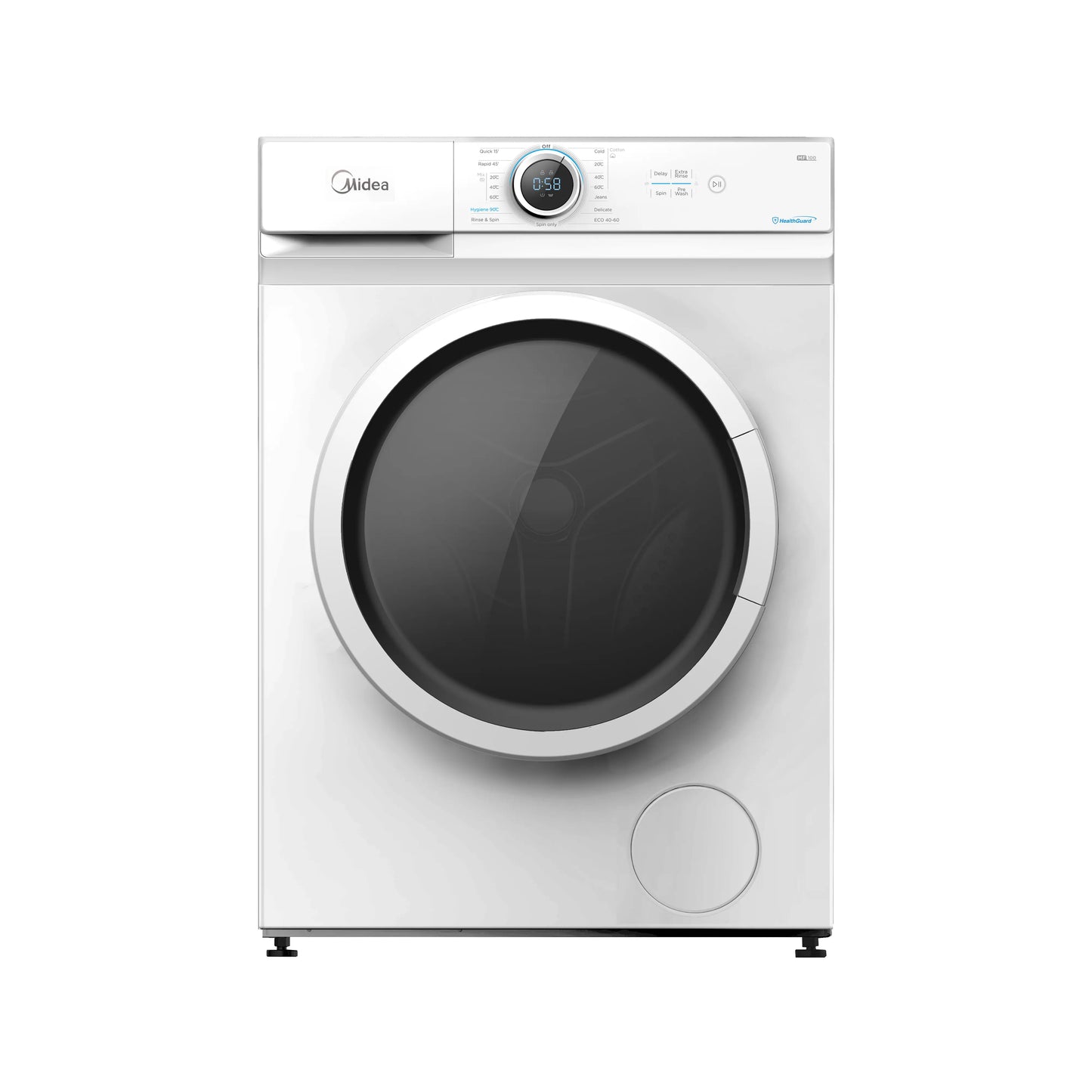 Midea MF100W60 White 6Kg 1000Spin Slim Depth Freestanding Washing Machine