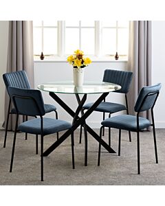 Sheldon Round Glass Top Dining Set
