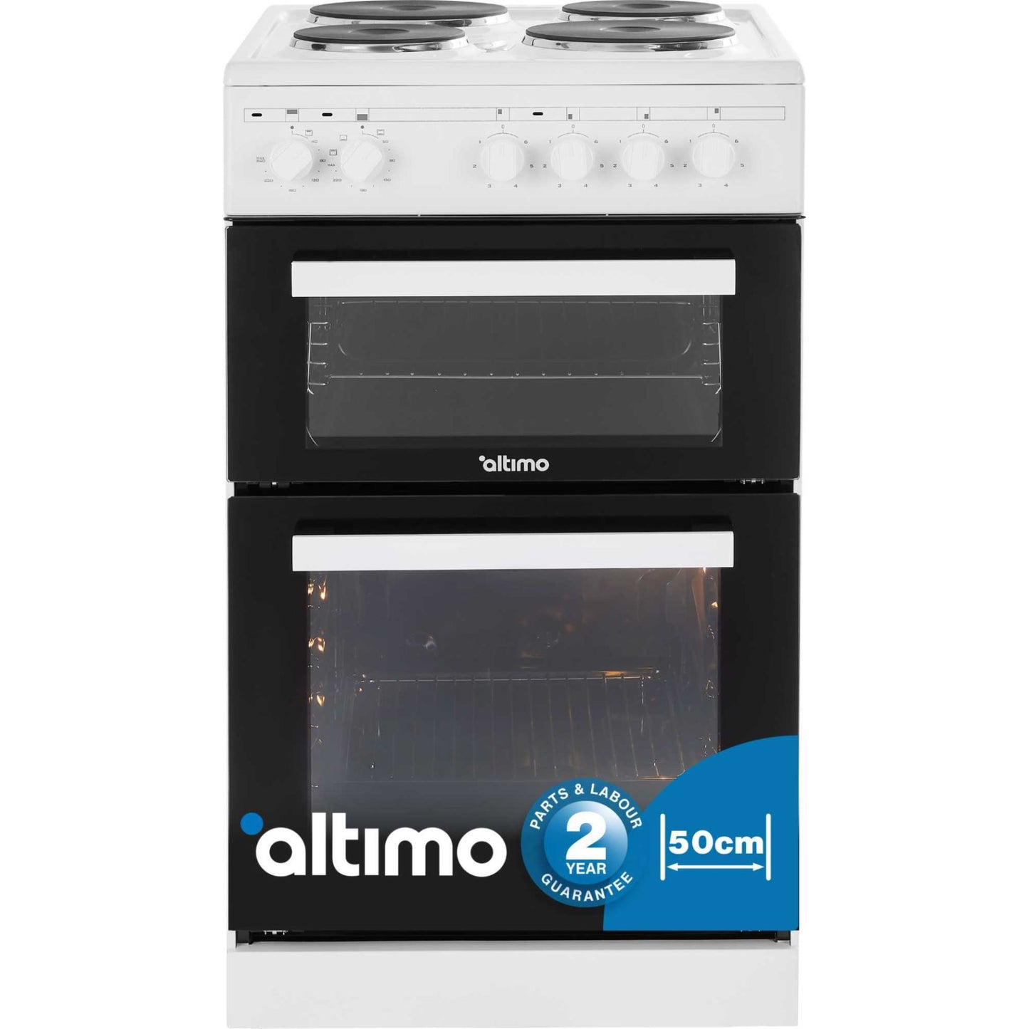 Altimo CETS502W 500mm Twin Cavity Freestanding Cooker