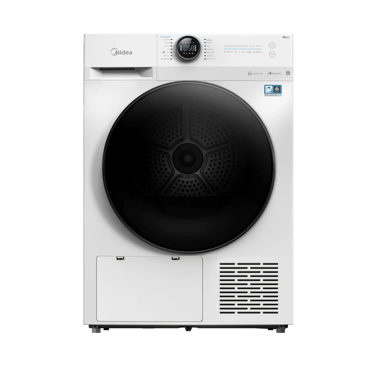 Midea MD200H90WB 9KG Front Loading Heat Pump Dryer A+++ Rated in White