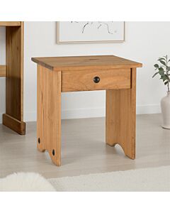 Corona Dressing Table Stool - Distressed Waxed Pine