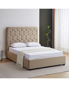 Madison 5' Bed - Fawn Velvet Fabric