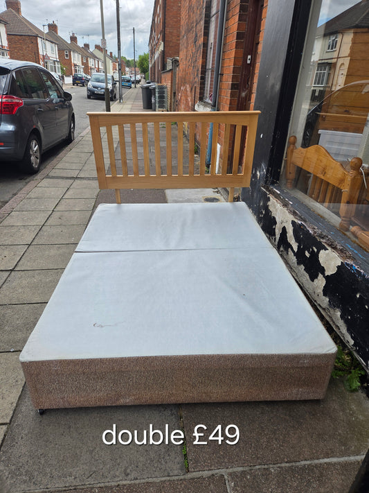 Divan double bed base 🌟 Free delivery in Leicester 🌟