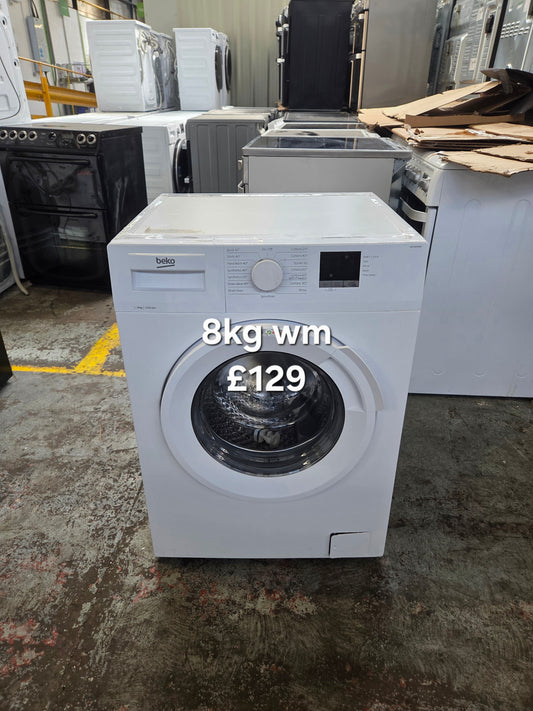 Beko 8kg washing machine 🌟 Free Delivery 🌟 120 Days Warranty 🌟