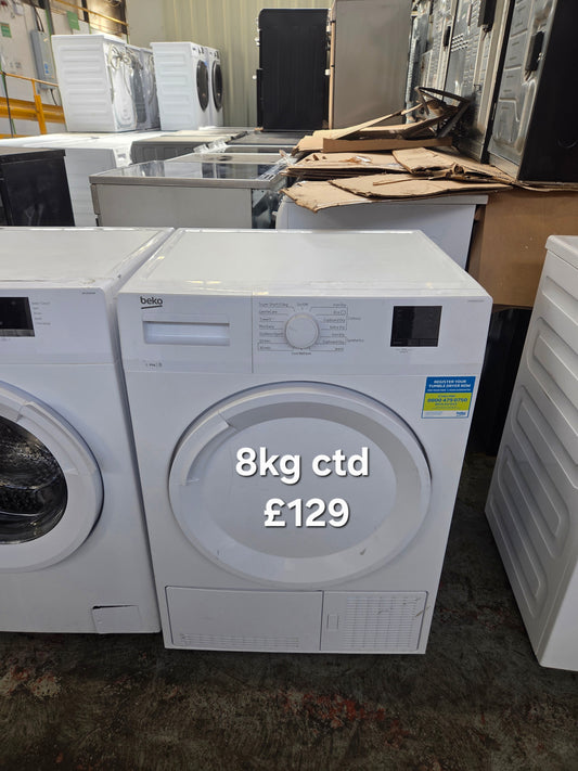 Beko 8kg condenser tumble dryer 🌟 Free Delivery 🌟 120 Days Warranty 🌟
