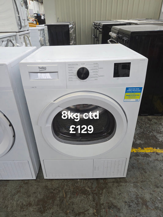 Beko 8kg condenser tumble dryer 🌟 Free Delivery 🌟 120 Days Warranty 🌟