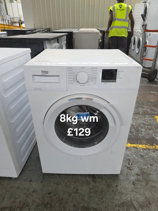 Beko 8kg washing machine 🌟 Free Delivery 🌟 120 Days Warranty 🌟
