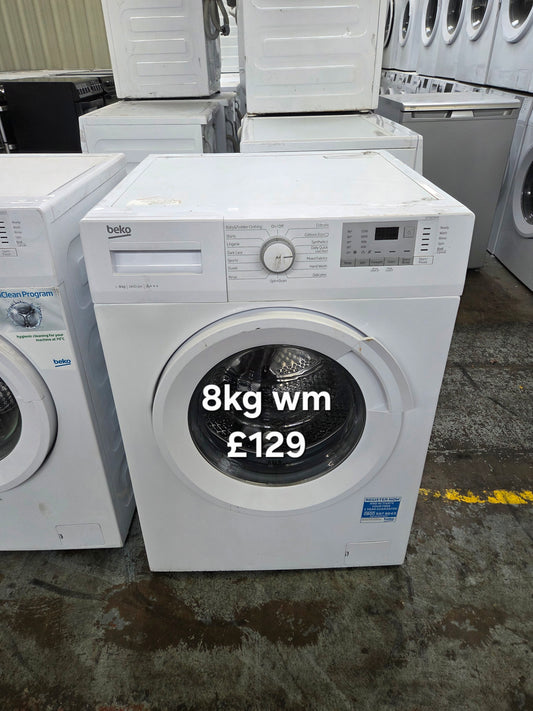 Beko 8kg washing machine 🌟 Free Delivery 🌟 120 Days Warranty 🌟