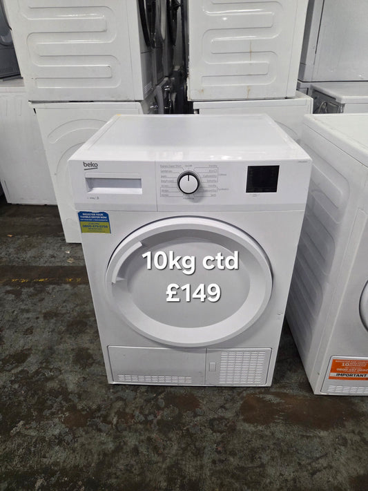Beko 10kg condenser tumble dryer Refurbished | 120 Day Warranty | Free Delivery