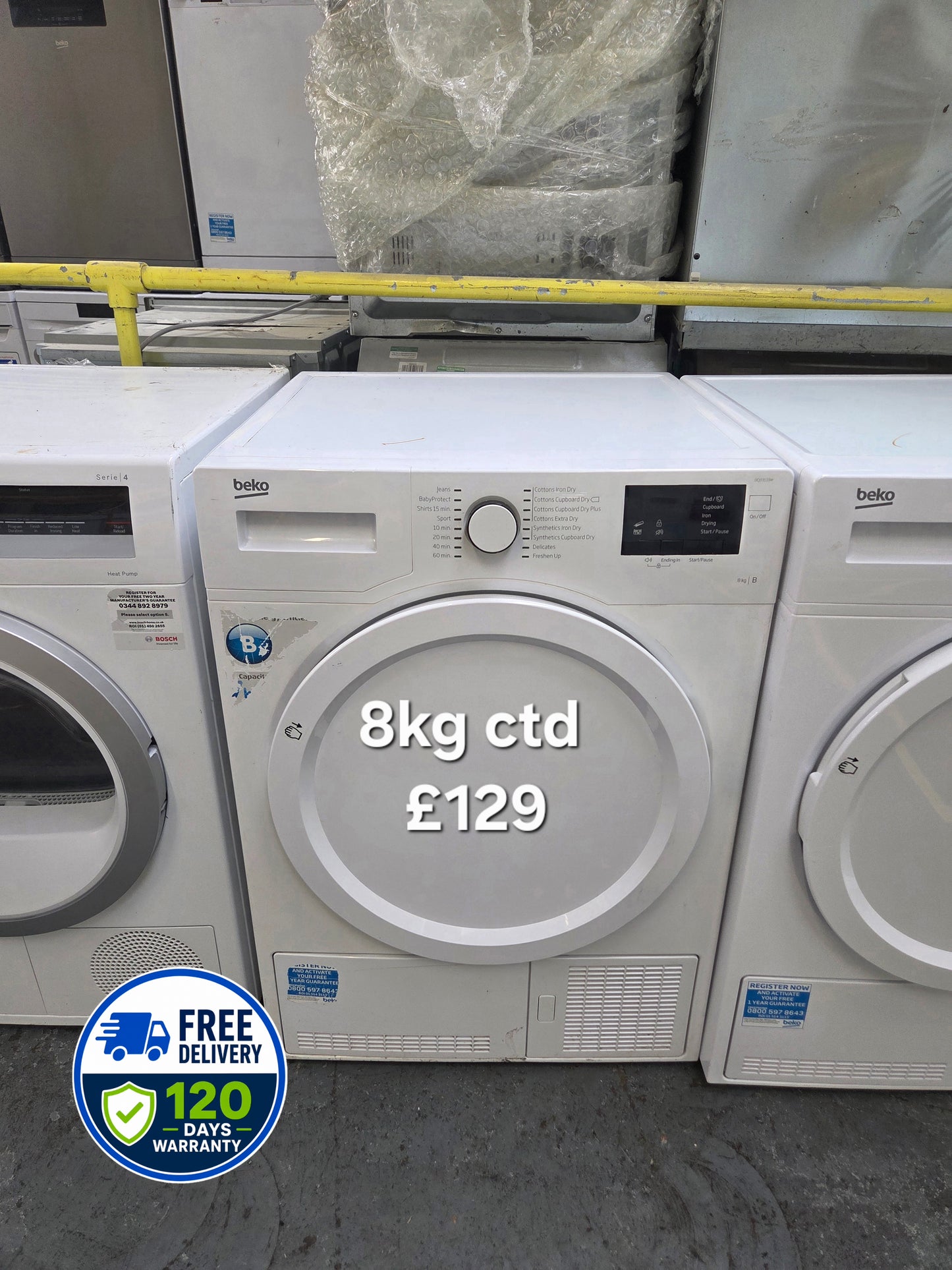 Beko 8kg condenser tumble dryer Refurbished | 120 Day Warranty | Free Delivery