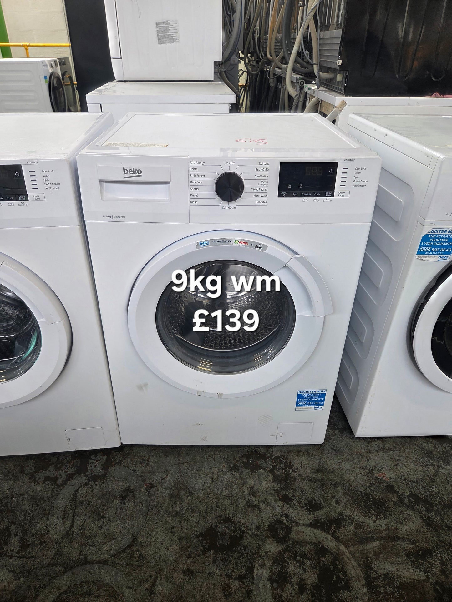 Beko 9kg washing machine Refurbished | 120 Day Warranty | Free Delivery