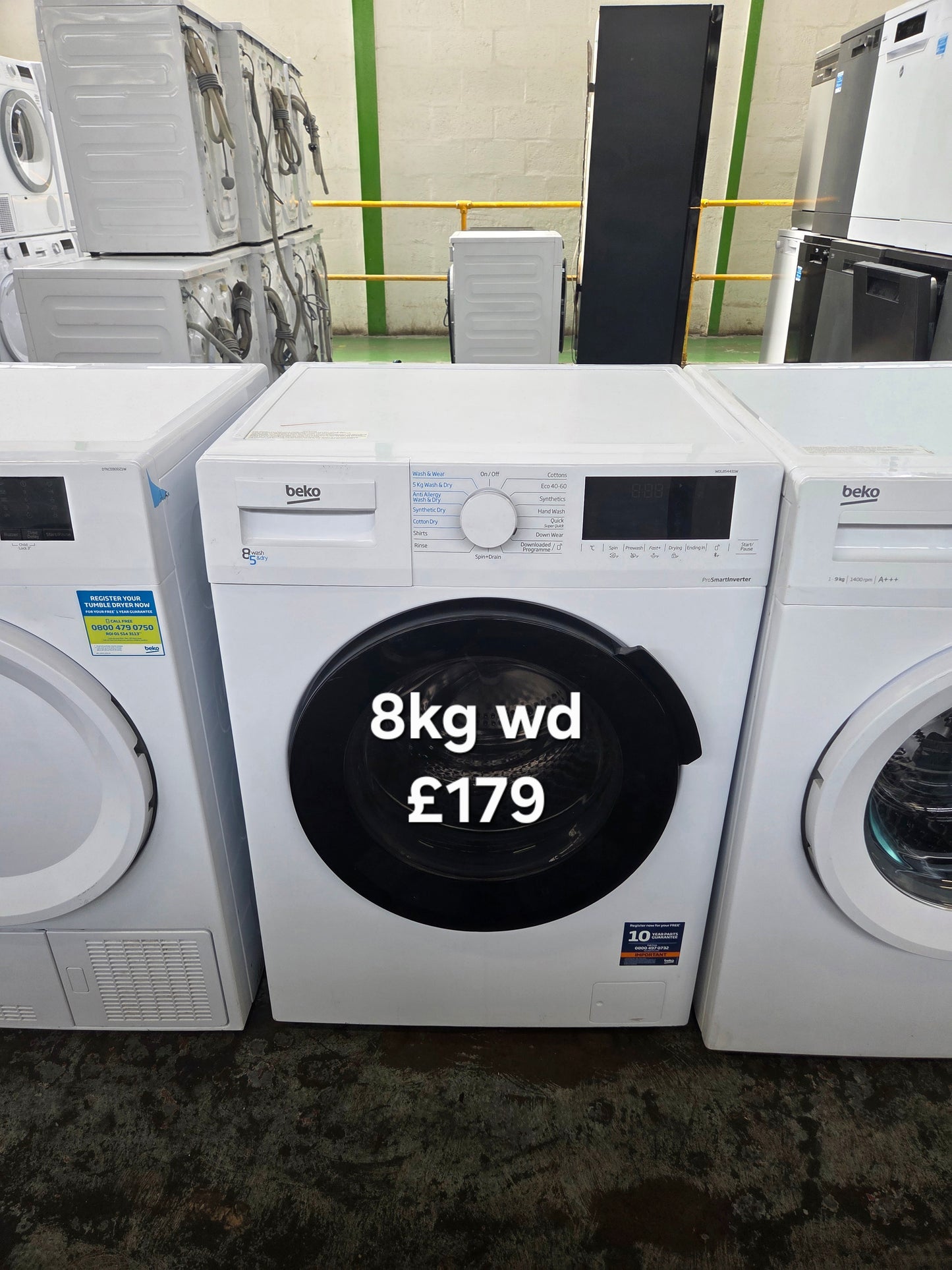 Beko 8kg Washer Dryer Refurbished | 120 Day Warranty | Free Delivery