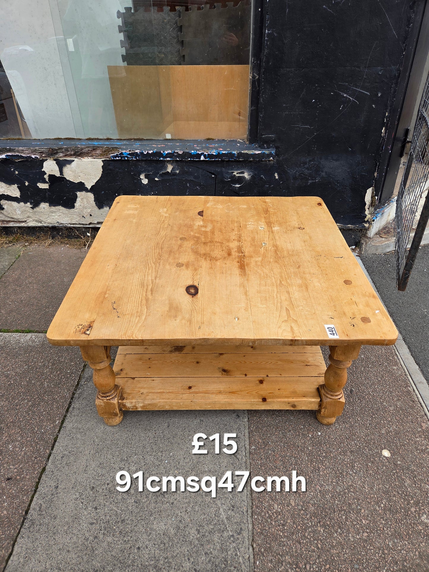 Pine square coffee table Free Delivery in Leicester