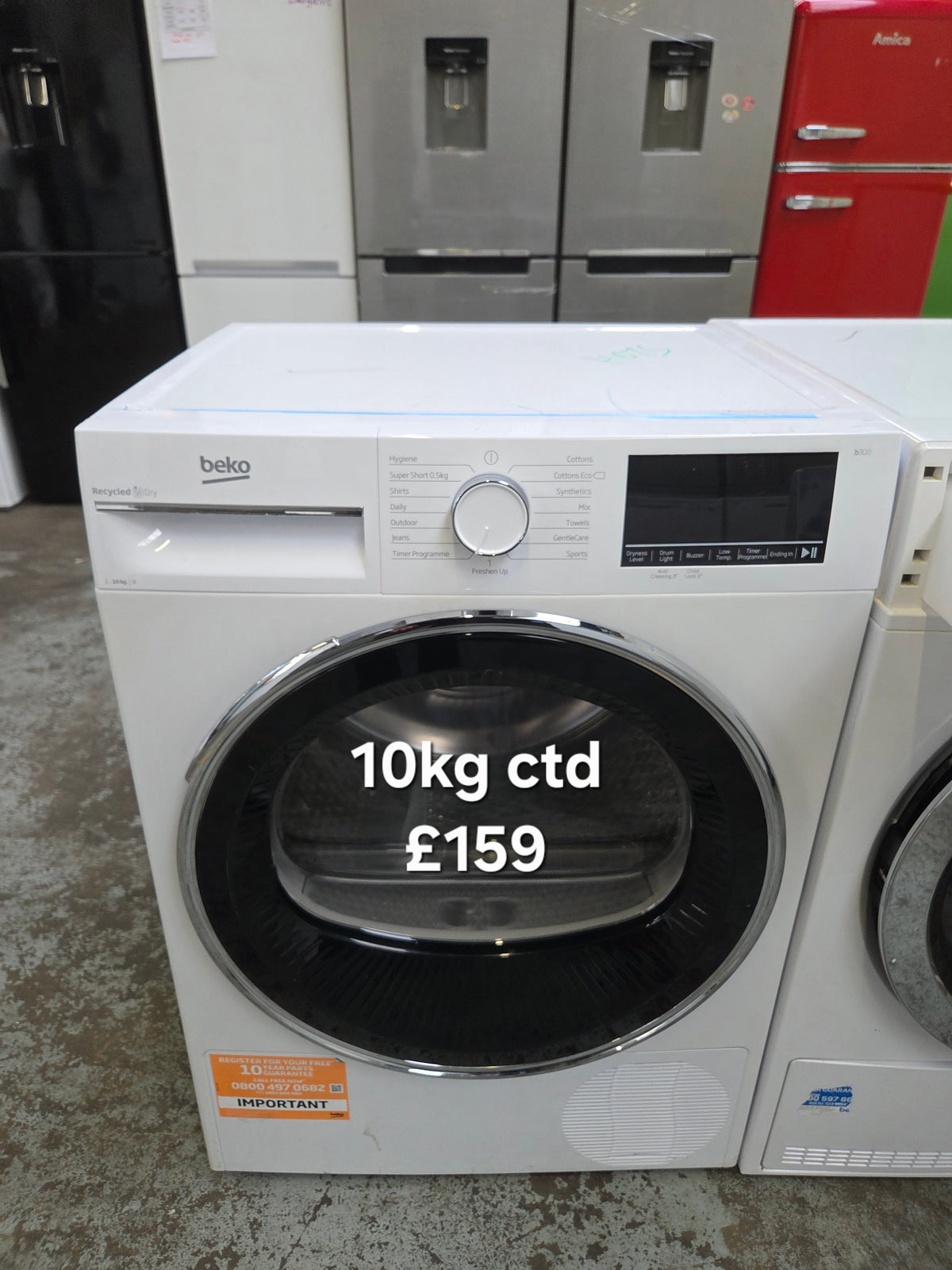 Beko B3T41011DW 10kg condenser tumble dryer Refurbished | 120 Day Warranty | Free Delivery