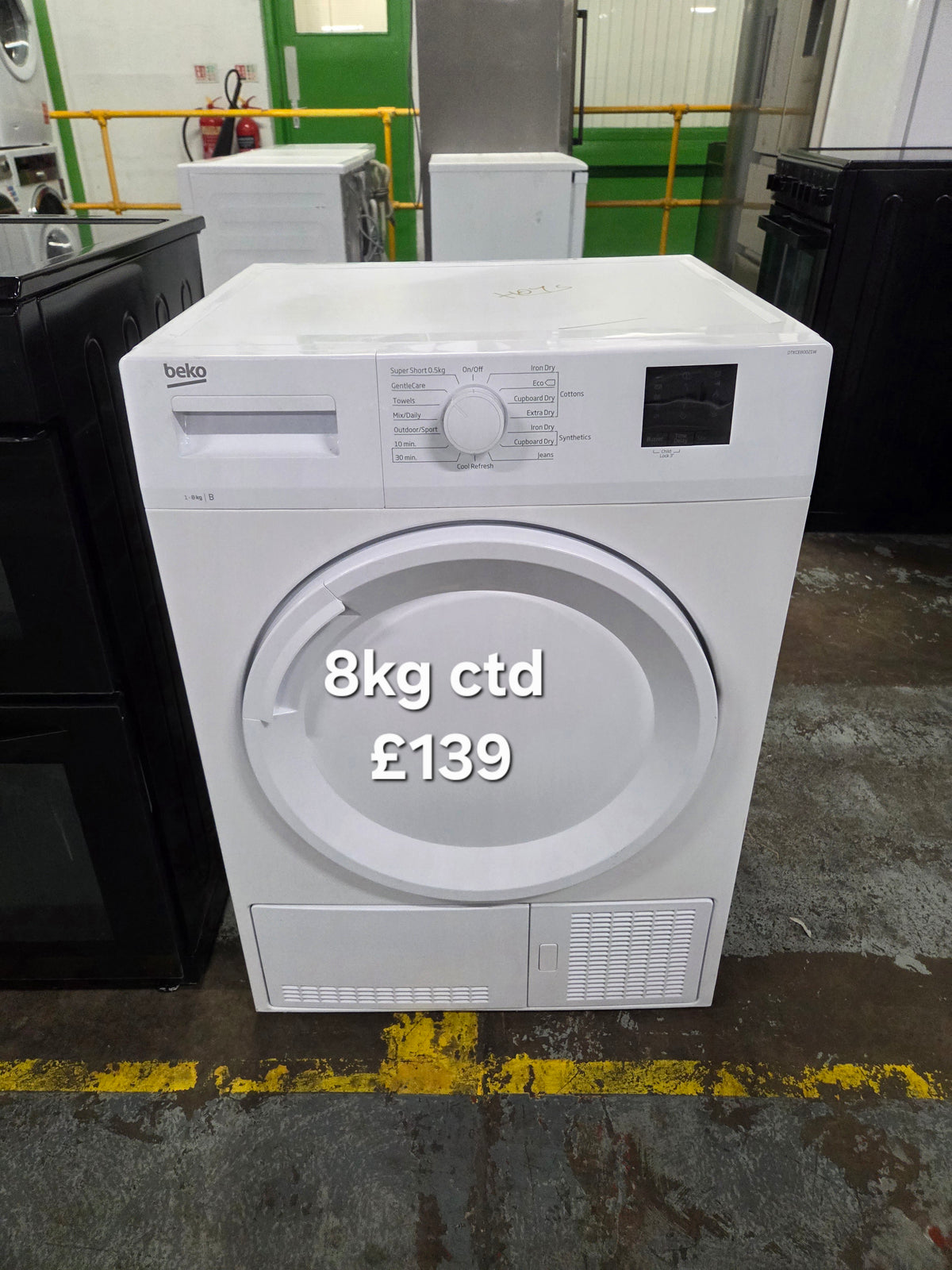 Beko DTKCE80021W 8kg condenser tumble dryer Refurbished | 120 Day Warranty | Free Delivery