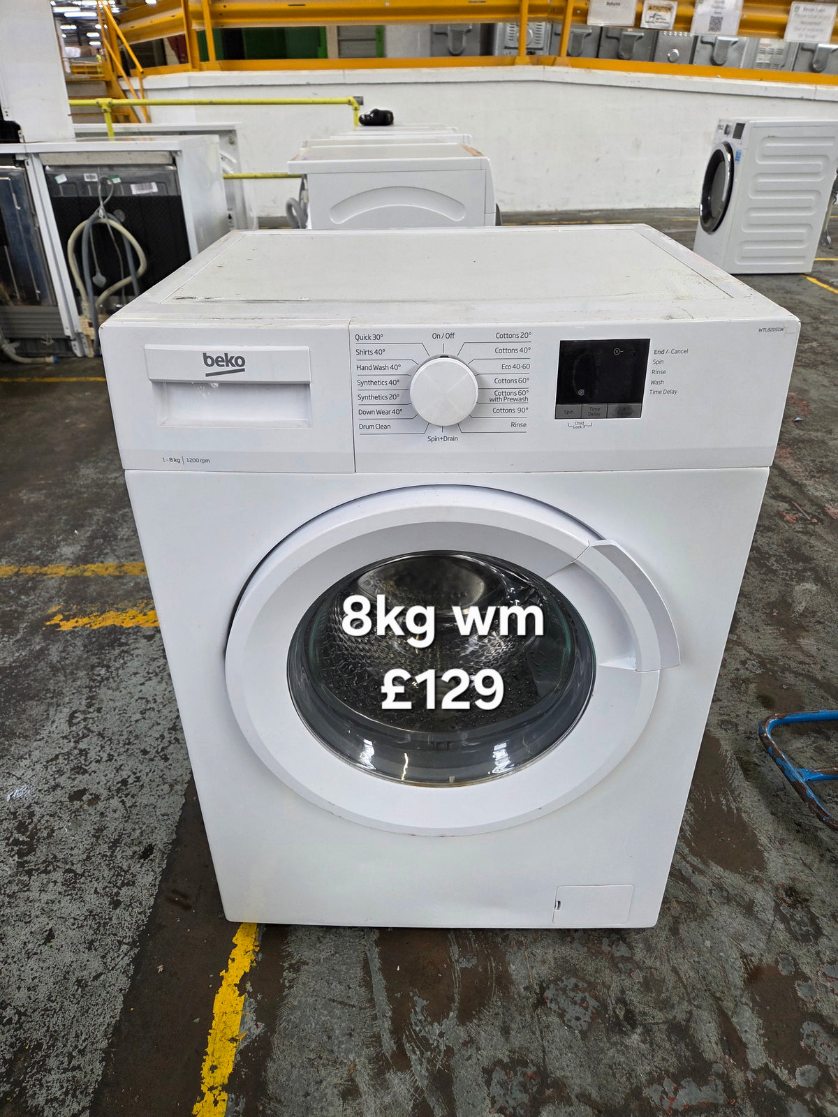 Beko WTL82051W 8kg washing machine Refurbished | 120 Day Warranty | Free Delivery