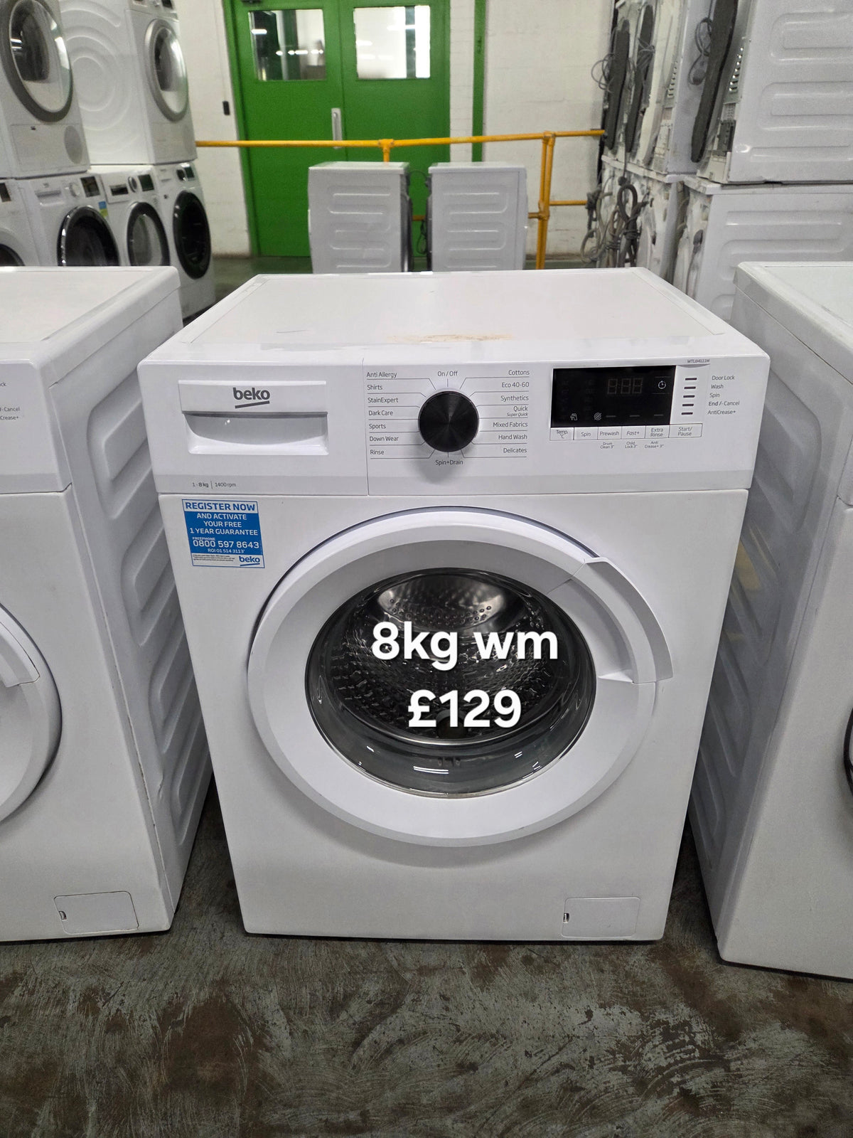 Beko WTL84111W 8kg washing machine Refurbished | 120 Day Warranty | Free Delivery