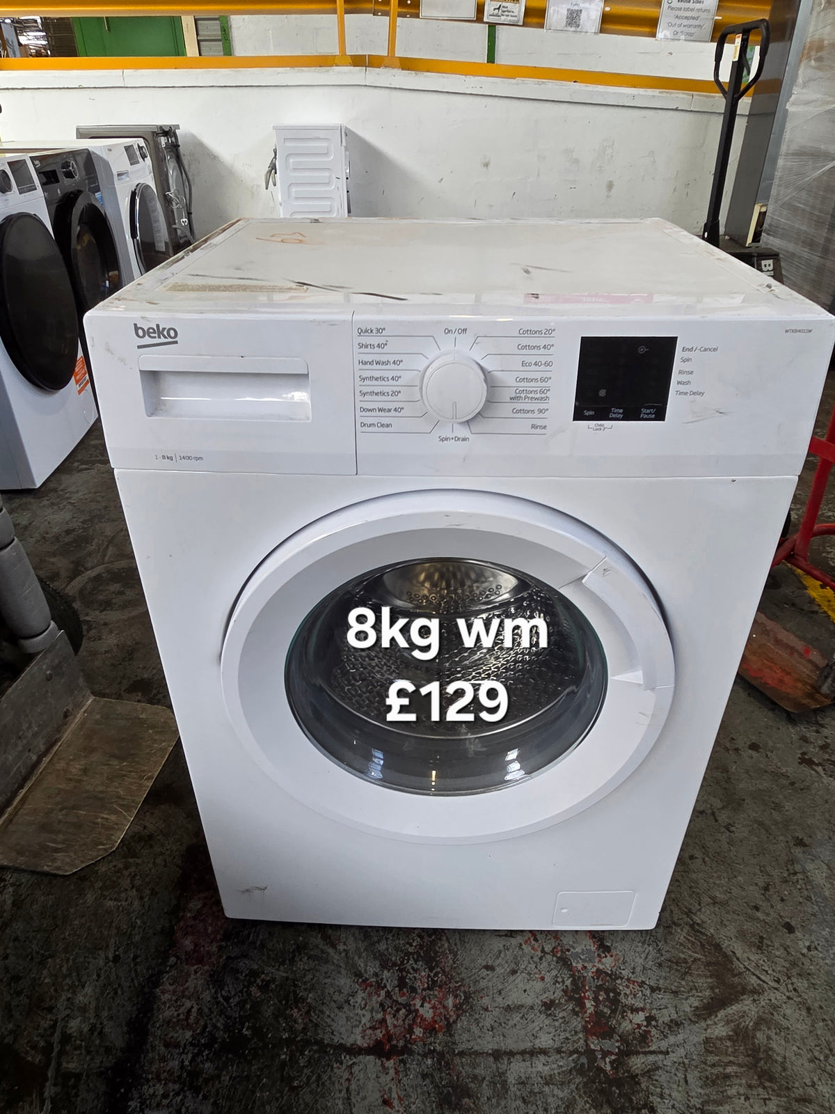 Beko WTKB4011W 8kg washing machine Refurbished | 120 Day Warranty | Free Delivery