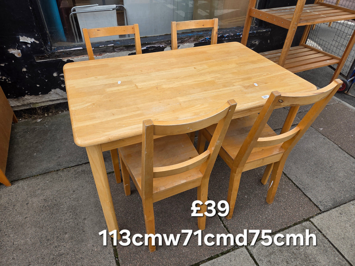 Dining table and 4 chairs Free Delivery in Leicester