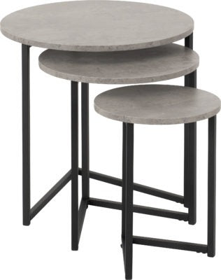 Athens Round Nest of Tables
Concrete Effect/Black