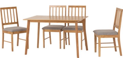 Austin 1+4 Dining Set
Oak Effect/Grey Fabric