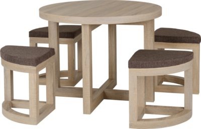 Cambourne Stowaway Dining Set
Sonoma Oak Effect Veneer/Brown Linen Fleck