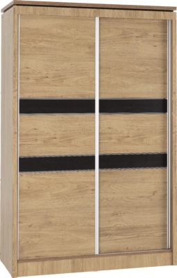 Charles 2 Door Sliding Wardrobe
Oak Effect Veneer with Walnut Trim