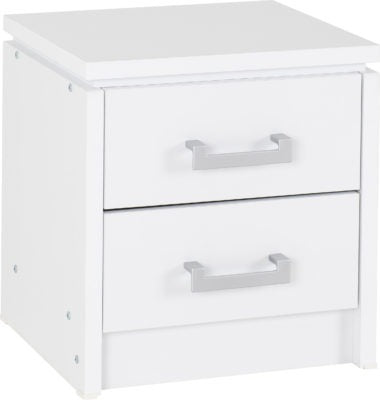 Charles 2 Drawer Bedside
White