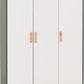 Cleveland 3 Door Wardrobe
White/Grey Metal Effect